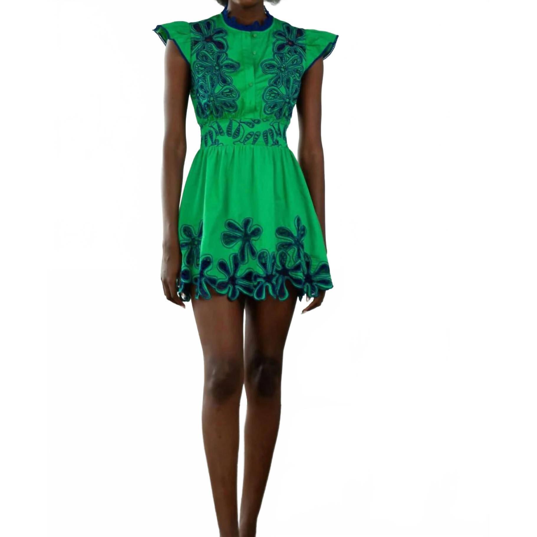 New Never A Wallflower Palermo Short Dress In Green